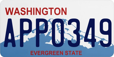 WA license plate APP0349