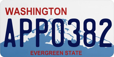 WA license plate APP0382
