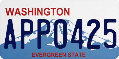 WA license plate APP0425