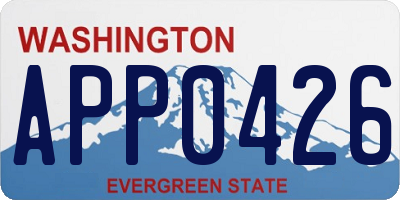 WA license plate APP0426