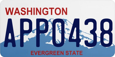 WA license plate APP0438