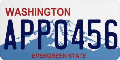 WA license plate APP0456