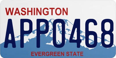 WA license plate APP0468