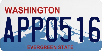 WA license plate APP0516