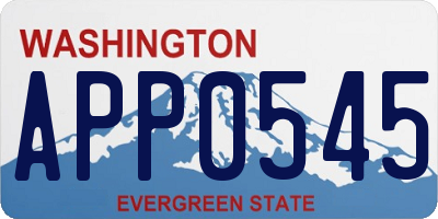 WA license plate APP0545