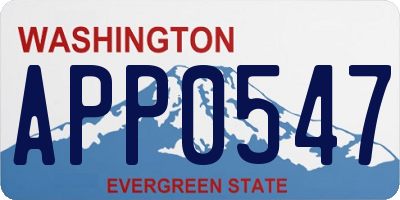 WA license plate APP0547