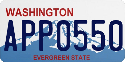 WA license plate APP0550