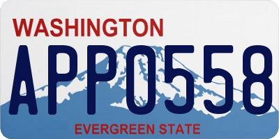 WA license plate APP0558