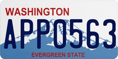 WA license plate APP0563