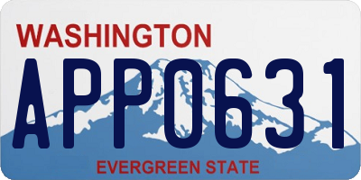 WA license plate APP0631