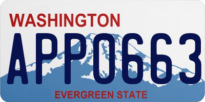 WA license plate APP0663