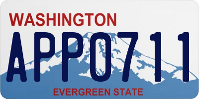 WA license plate APP0711