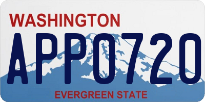 WA license plate APP0720