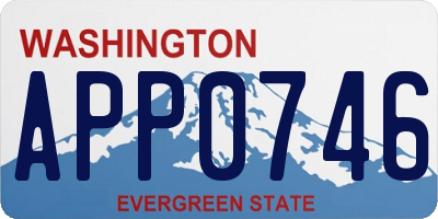 WA license plate APP0746