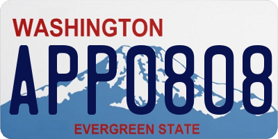 WA license plate APP0808