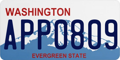 WA license plate APP0809