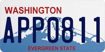 WA license plate APP0811