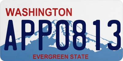 WA license plate APP0813