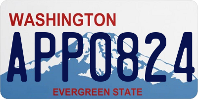 WA license plate APP0824