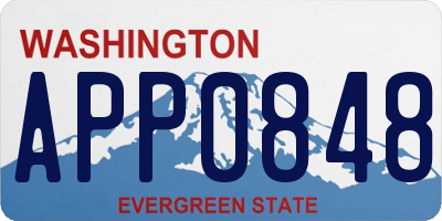 WA license plate APP0848