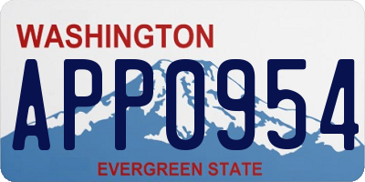 WA license plate APP0954