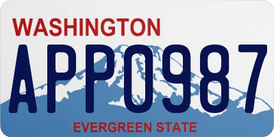 WA license plate APP0987