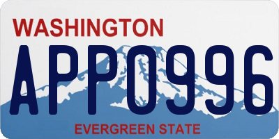 WA license plate APP0996