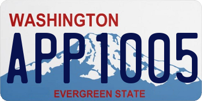 WA license plate APP1005