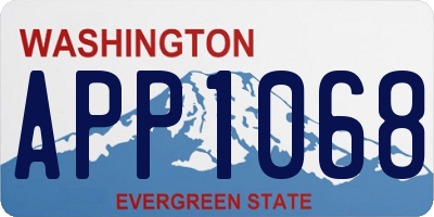 WA license plate APP1068