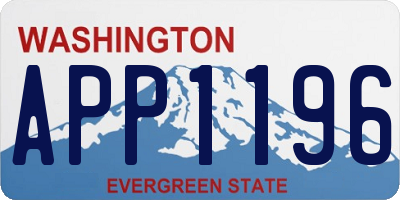 WA license plate APP1196