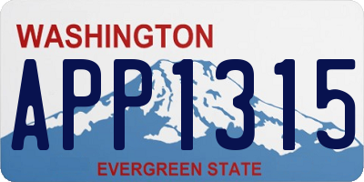 WA license plate APP1315