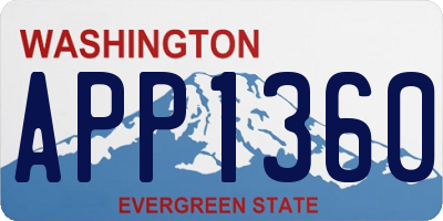 WA license plate APP1360