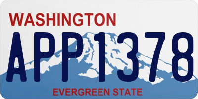 WA license plate APP1378