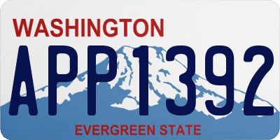 WA license plate APP1392