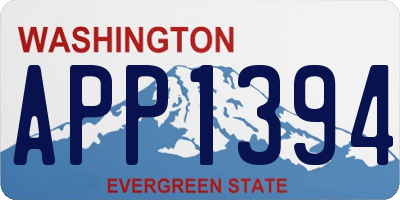 WA license plate APP1394