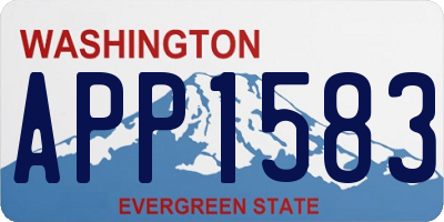WA license plate APP1583