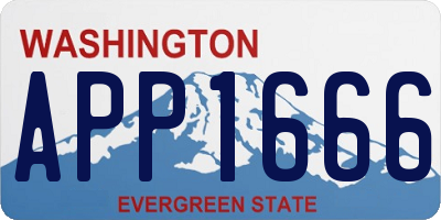 WA license plate APP1666