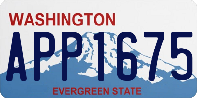 WA license plate APP1675