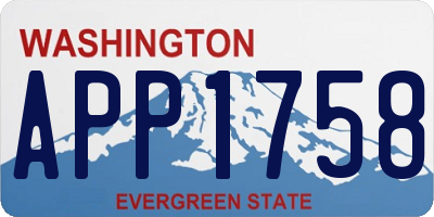 WA license plate APP1758