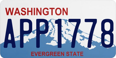 WA license plate APP1778