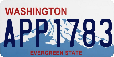 WA license plate APP1783
