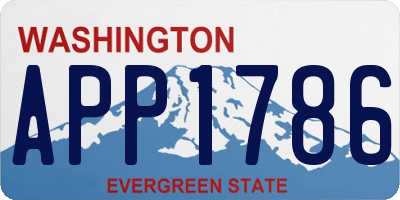 WA license plate APP1786