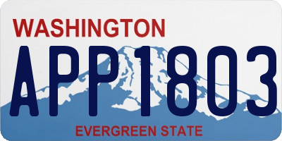 WA license plate APP1803