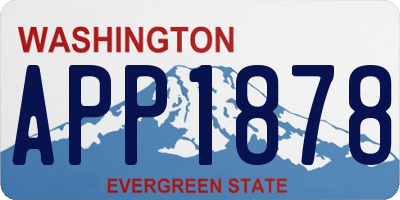 WA license plate APP1878