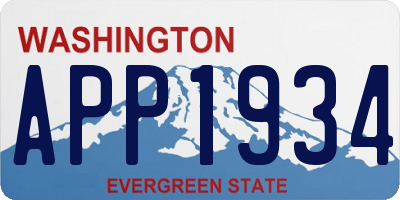 WA license plate APP1934