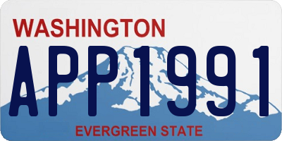 WA license plate APP1991