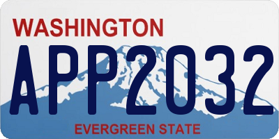 WA license plate APP2032