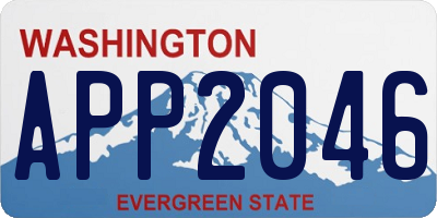WA license plate APP2046