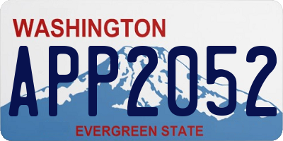 WA license plate APP2052