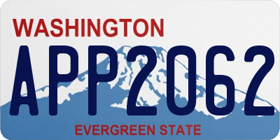 WA license plate APP2062
